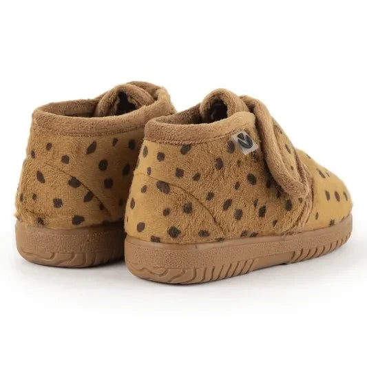 Victoria - Ojalá Casa Leopard Slippers | Camel