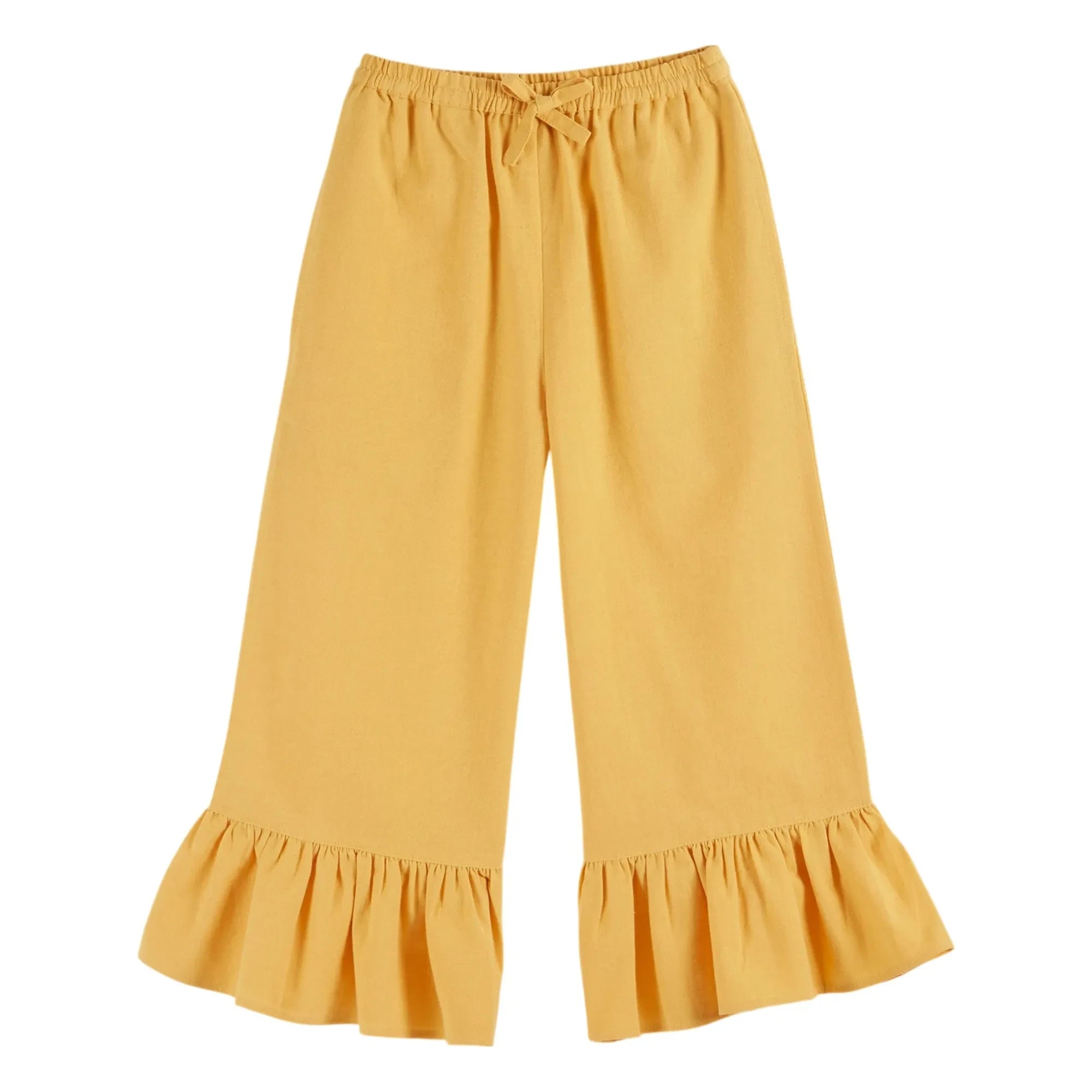 Emile et Ida - Pantalones lisos con volantes | Mostaza