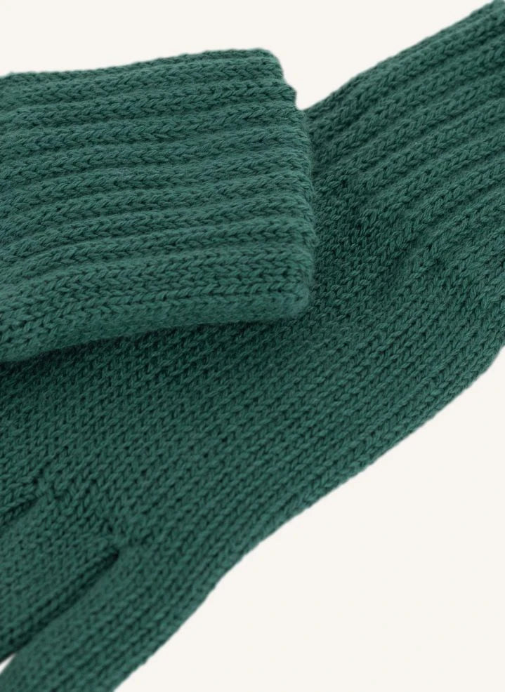 Petit Bateau - Organik Pamuk File Eldivenler | Krom Yeşili