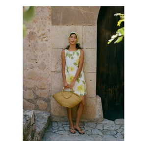 Peony - Vestido Recto de Lino | Amarillo