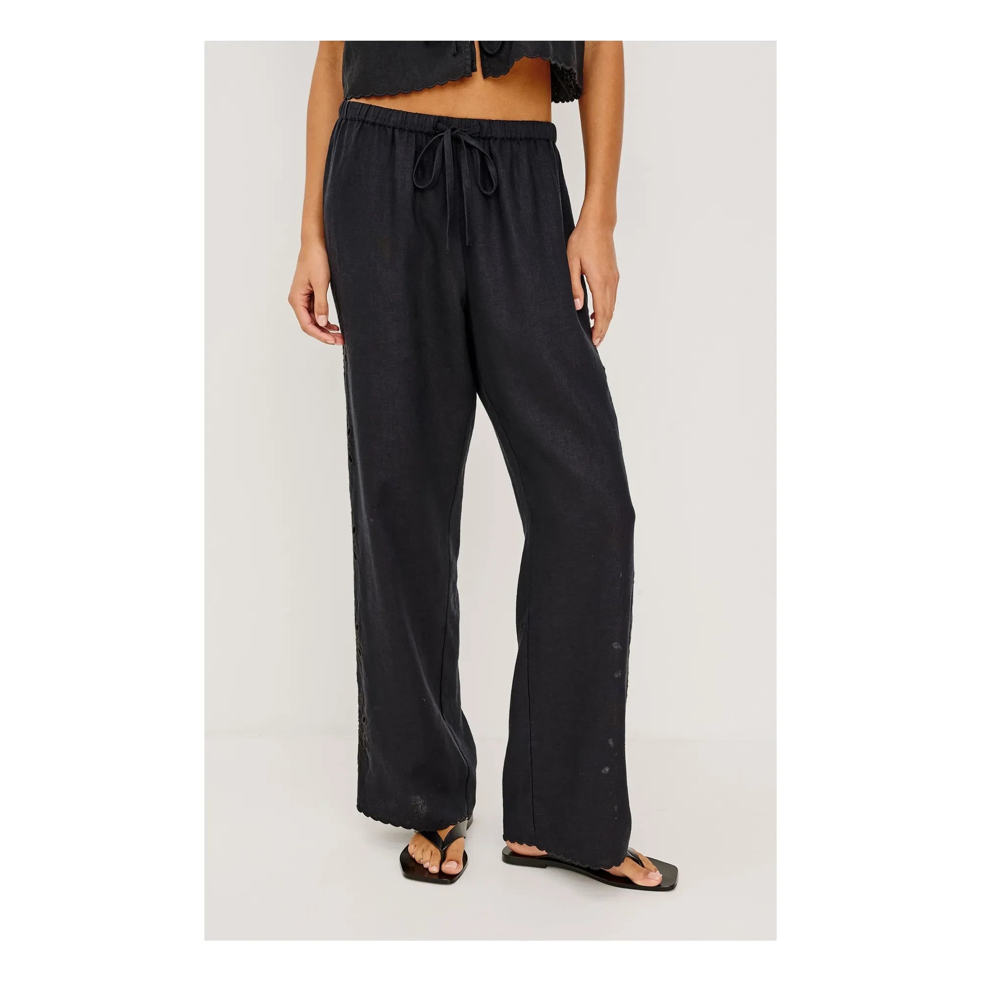 Rails - Pantalones bordados Mirina | Negro