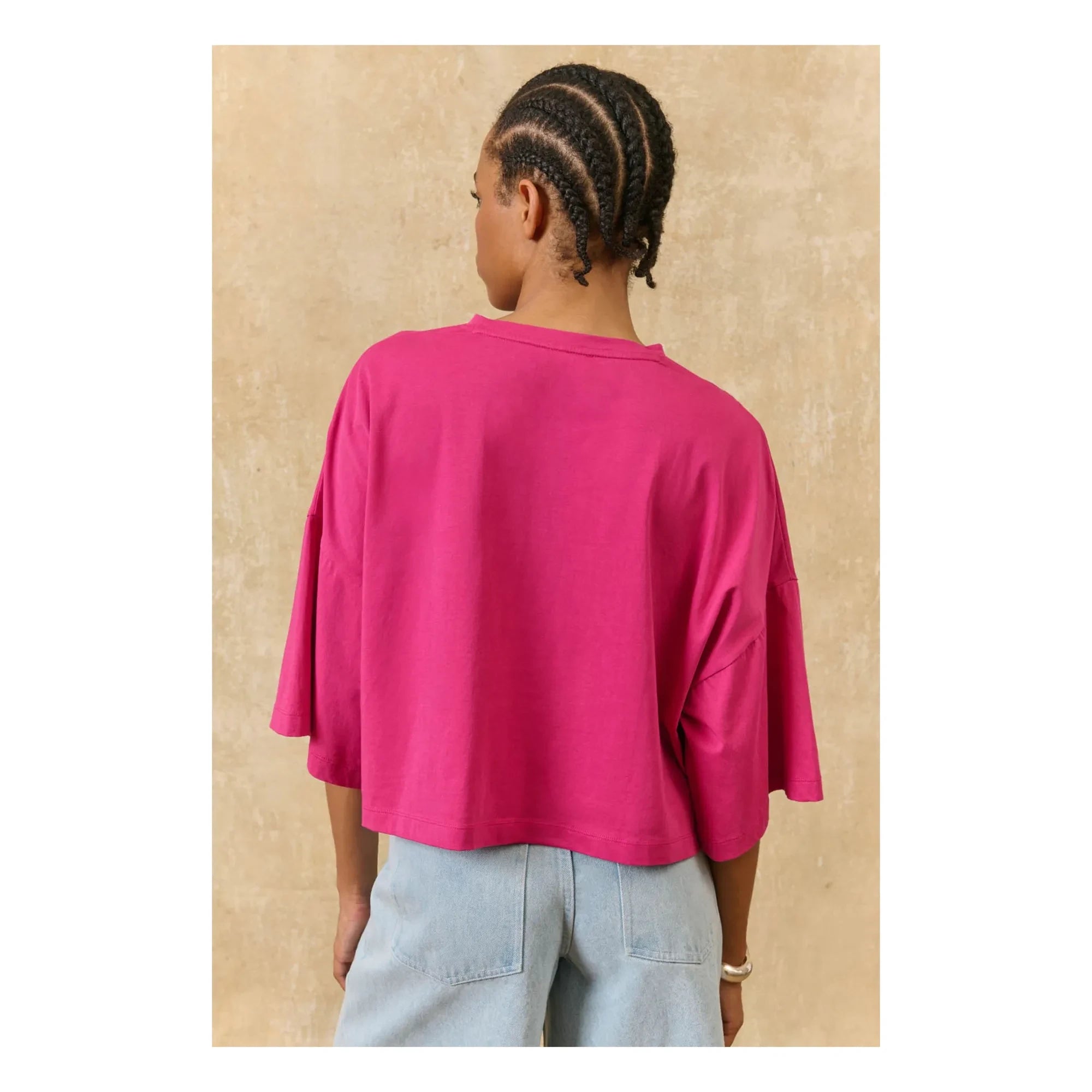 Louise Misha - Blusa de algodón orgánico Neolar | Fucsia