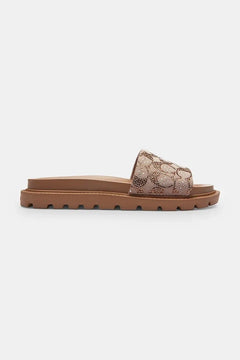 Coach Brynn Crystal Signature Slide Sandalia Plana para Mujer