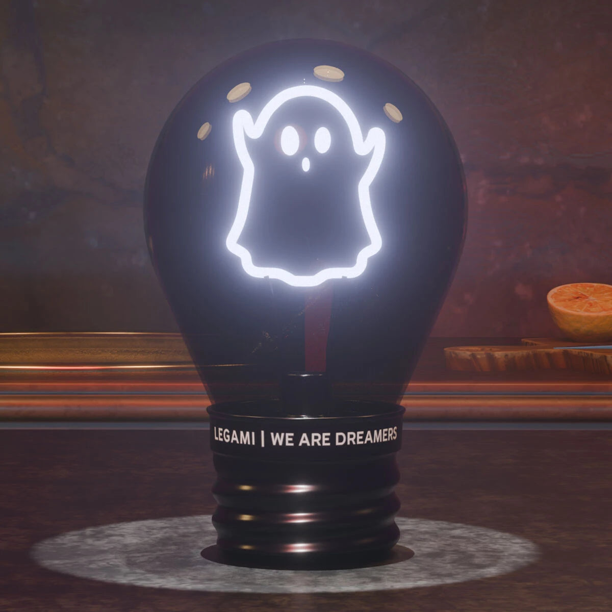 Legami - Lámpara de Mesa en Forma de Bombilla Decorativa - Fantasma - Ficción de Bombilla