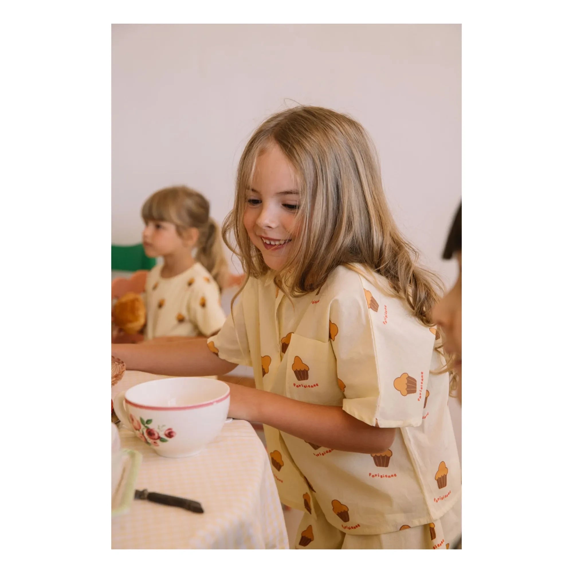 Studio Bohème - Camisa de algodón orgánico Voile Brioches | Amarillo claro
