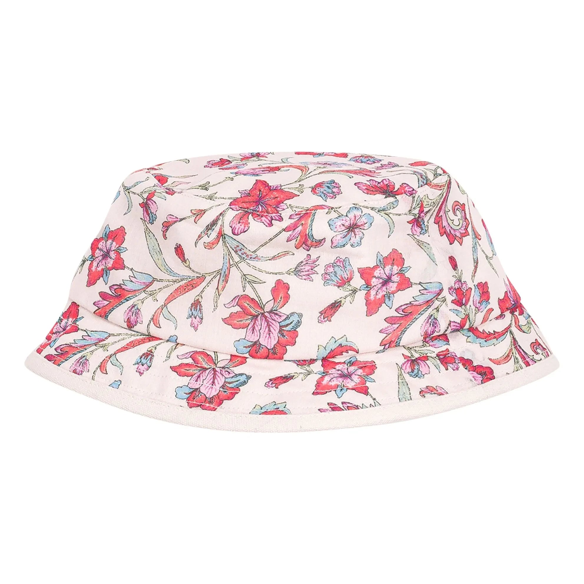 Louise Misha - Gorro de algodón orgánico Lajik Fleuri | Crema