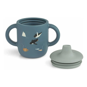 Liewood - Vaso de aprendizaje Neil de silicona | Arctic Sea/Ocean View