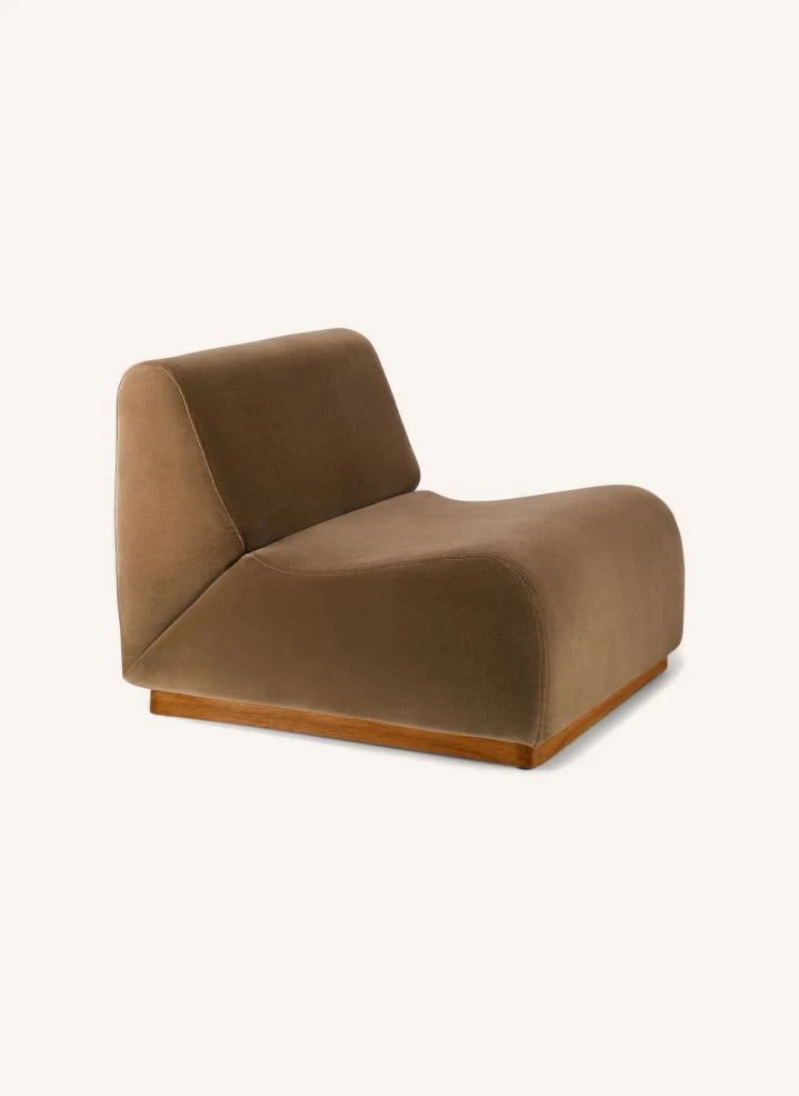 The Socialite Family - Sofá Modular Rotondo de Terciopelo Lisio | Mocha