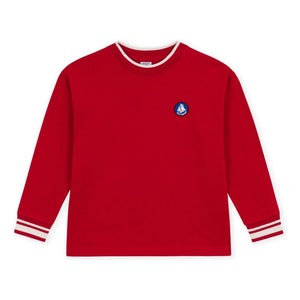 Petit Bateau - Tişört Sweat Organik Pamuk | Kırmızı