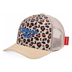 Hello Hossy - Gorra Trucker con Visera Curva Leopardo Fibras Recicladas | Crema