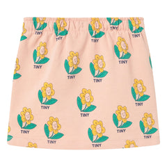 Tinycottons - Falda de algodón orgánico con estampado floral | Rosa