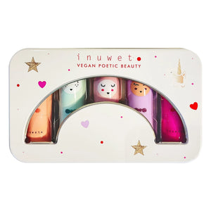 Inuwet - Bálsamo labial Metal Rainbow Deluxe - Set de 5