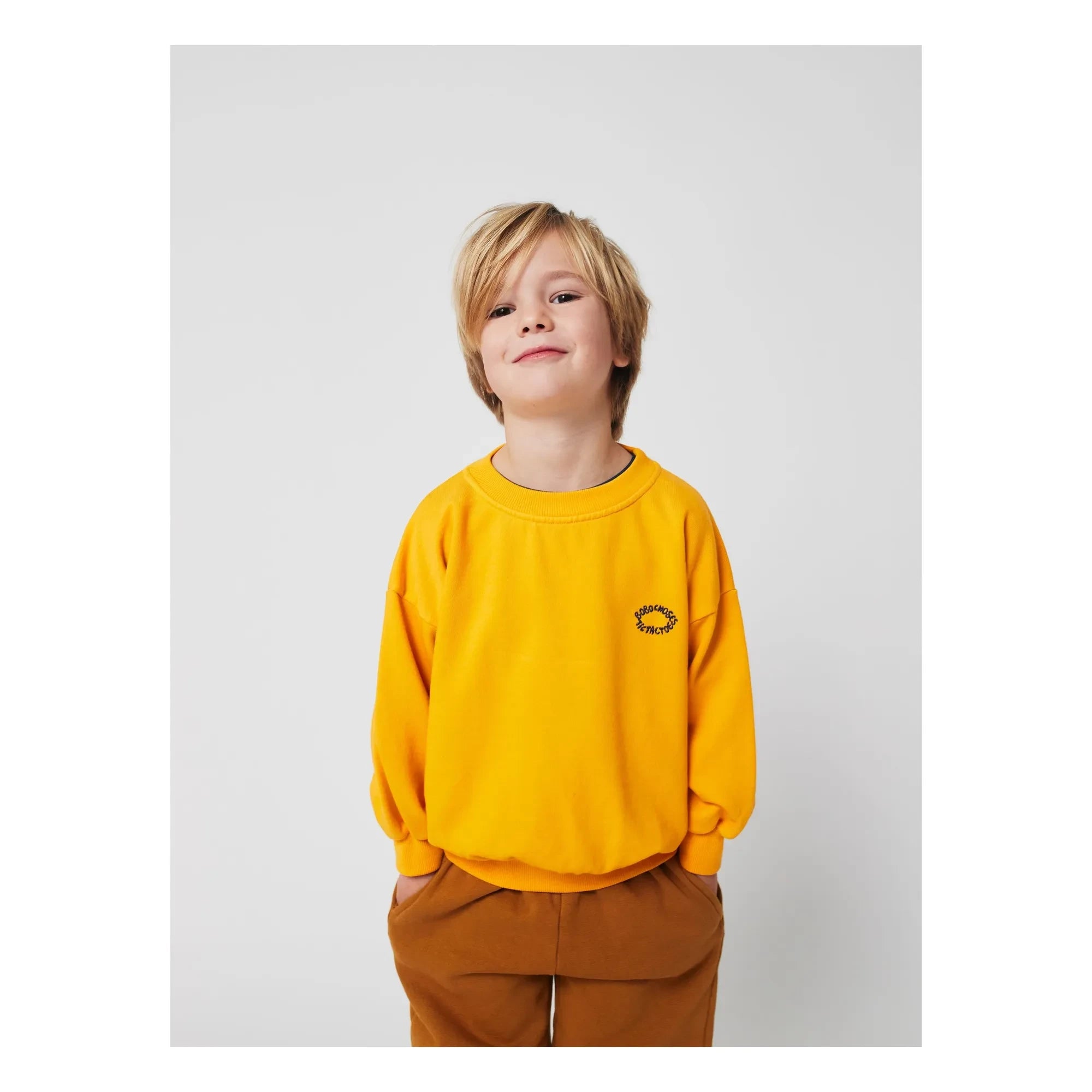 Bobo Choses - Sudadera de algodón orgánico cepillado | Amarillo