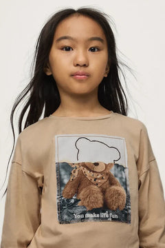 Blusa de algodón de manga larga Mayoral para niños