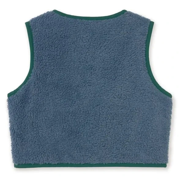 Tinycottons - Chaqueta sin mangas estilo sherpa Oies | Azul