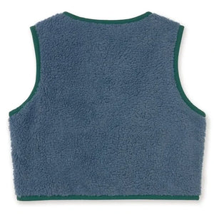 Tinycottons - Chaqueta sin mangas estilo sherpa Oies | Azul