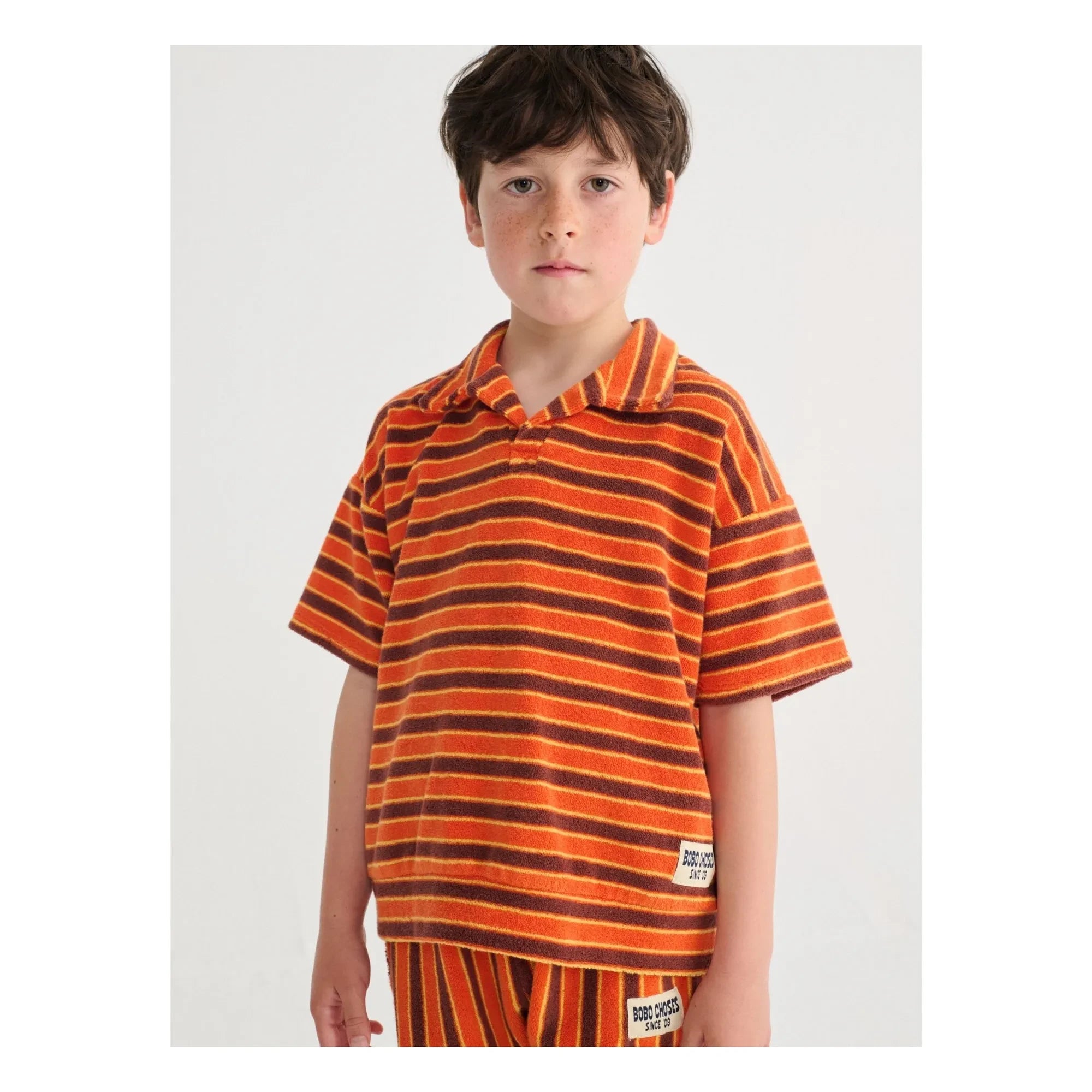 Bobo Choses - Polo de rizo a rayas | Naranja