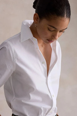 Camisa de algodón con elastano Polo Ralph Lauren para mujer
