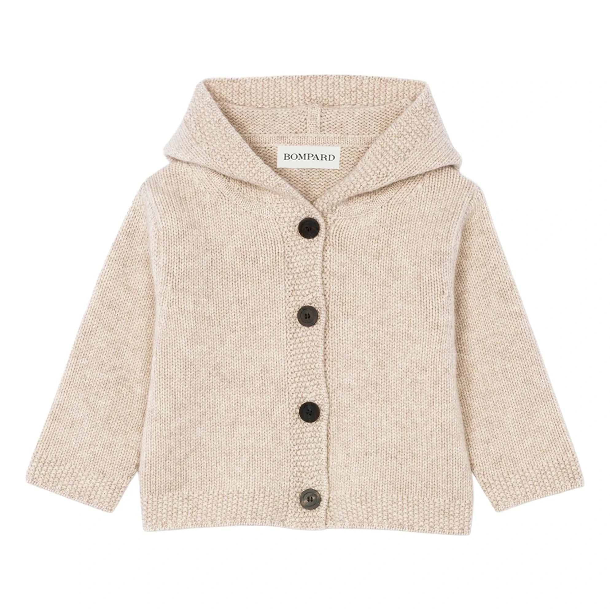 Bompard - Chaleco con Capucha de Cachemira | Beige claro