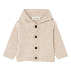 Bompard - Chaleco con Capucha de Cachemira | Beige claro