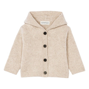 Bompard - Chaleco con Capucha de Cachemira | Beige claro