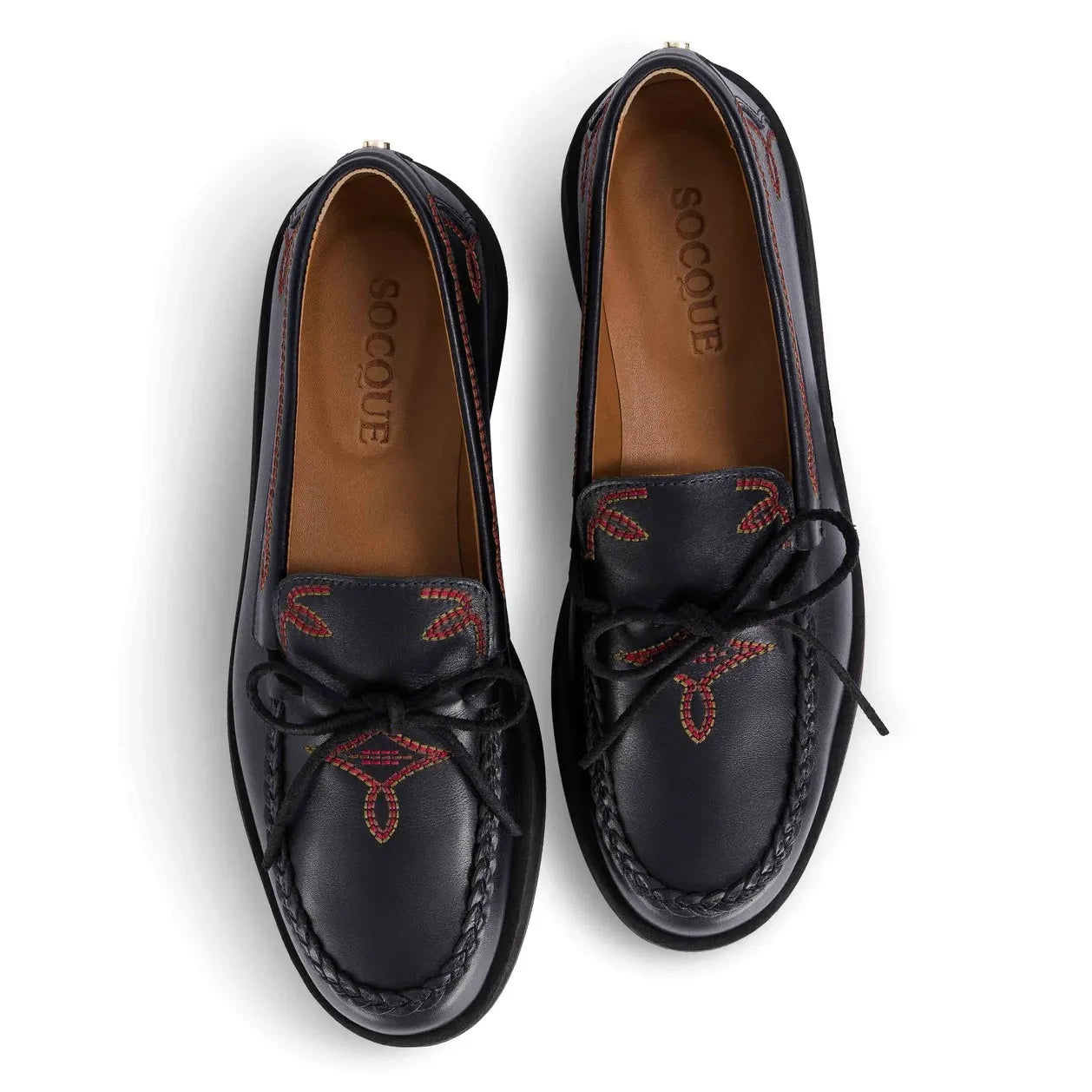 Socque Paris - Totem Deri Loaferlar | Siyah