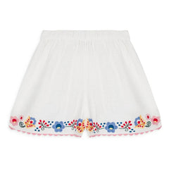Louise Misha - Pantalones Cortos Vally de Gasa de Algodón Orgánico | Blanco