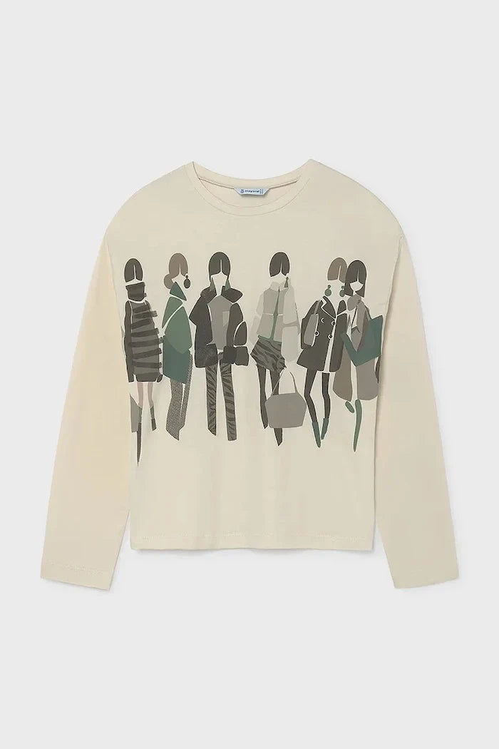 Blusa de manga larga de algodón para niños Mayoral