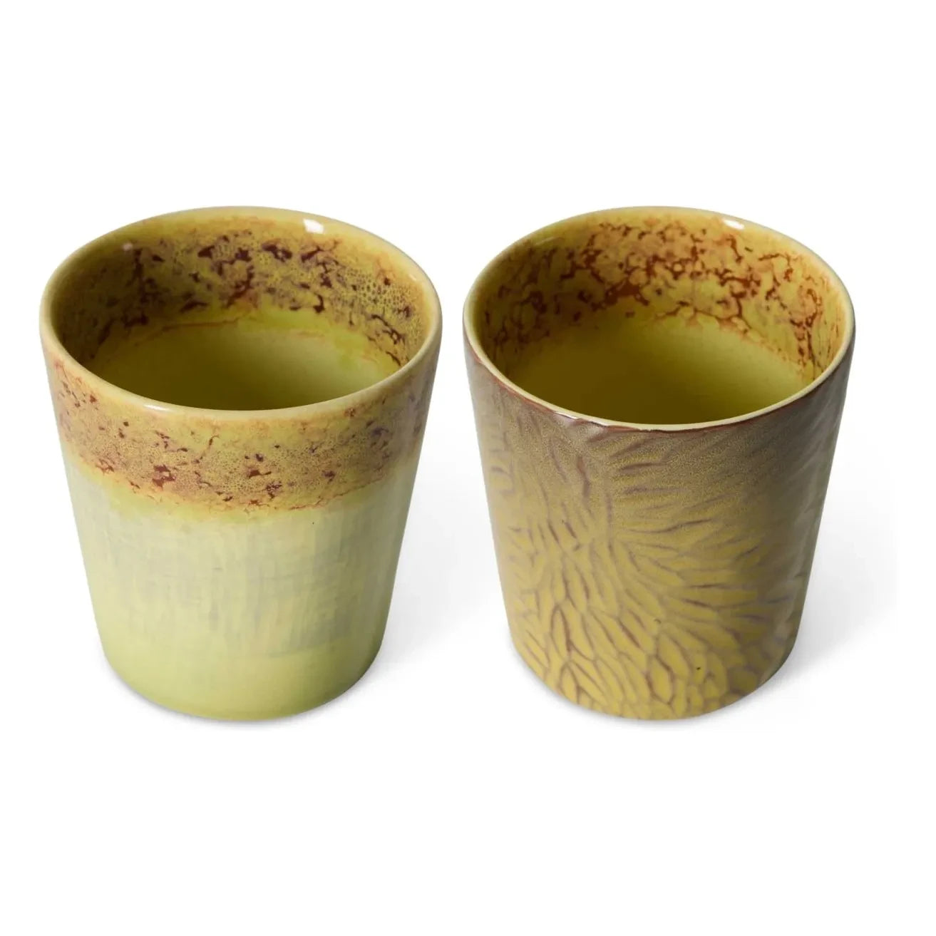 HKliving - Tazas de café de cerámica Girasoles de Van Gogh | Mostaza