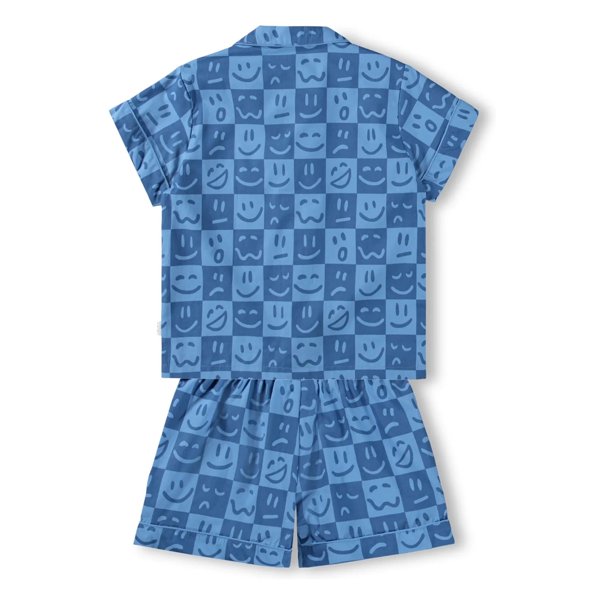 Molo - Lexi Damier Pijama corto de algodón orgánico | Azul