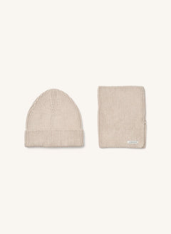 Liewood - Conjunto de gorro y bufanda Lina | Ecru