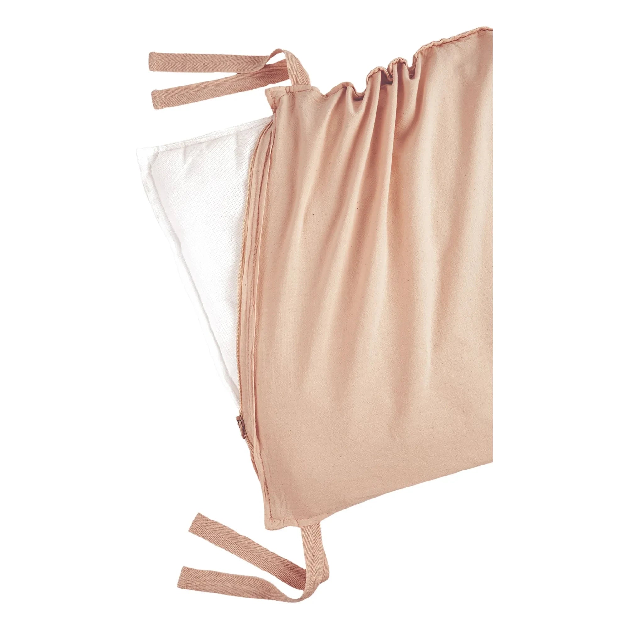 Nobodinoz - Protector de cuna extraíble Wabi-Sabi | Rosa empolvado