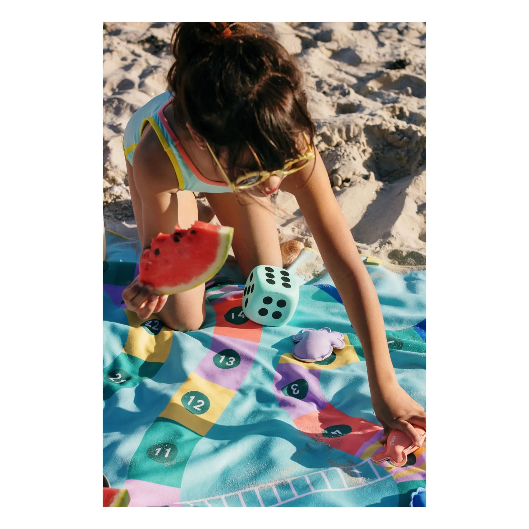 Quut - Toalla de playa de microfibra Echelle et Serpent | Azul