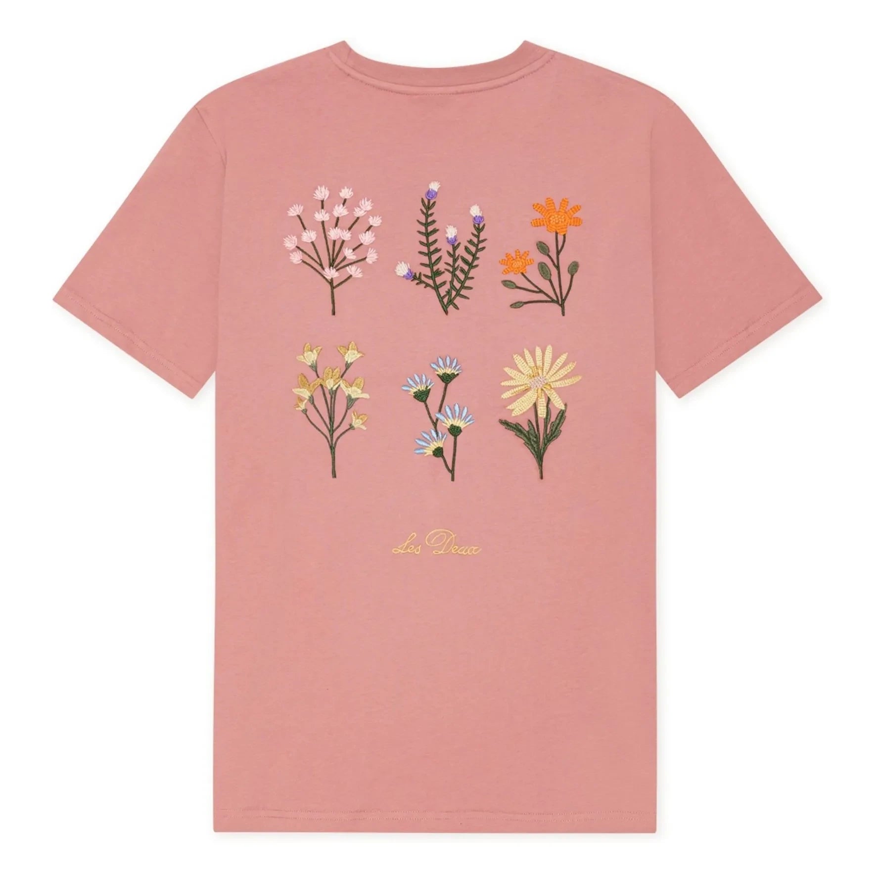 Les Deux - Camiseta de algodón Wildflower | Rosa jaspeado