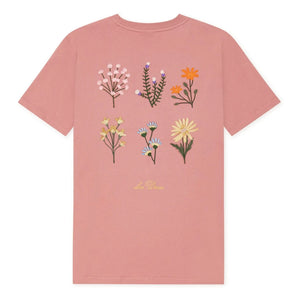Les Deux - Camiseta de algodón Wildflower | Rosa jaspeado