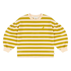 Jenest - Sudadera de algodón orgánico a rayas Millie | Mostaza