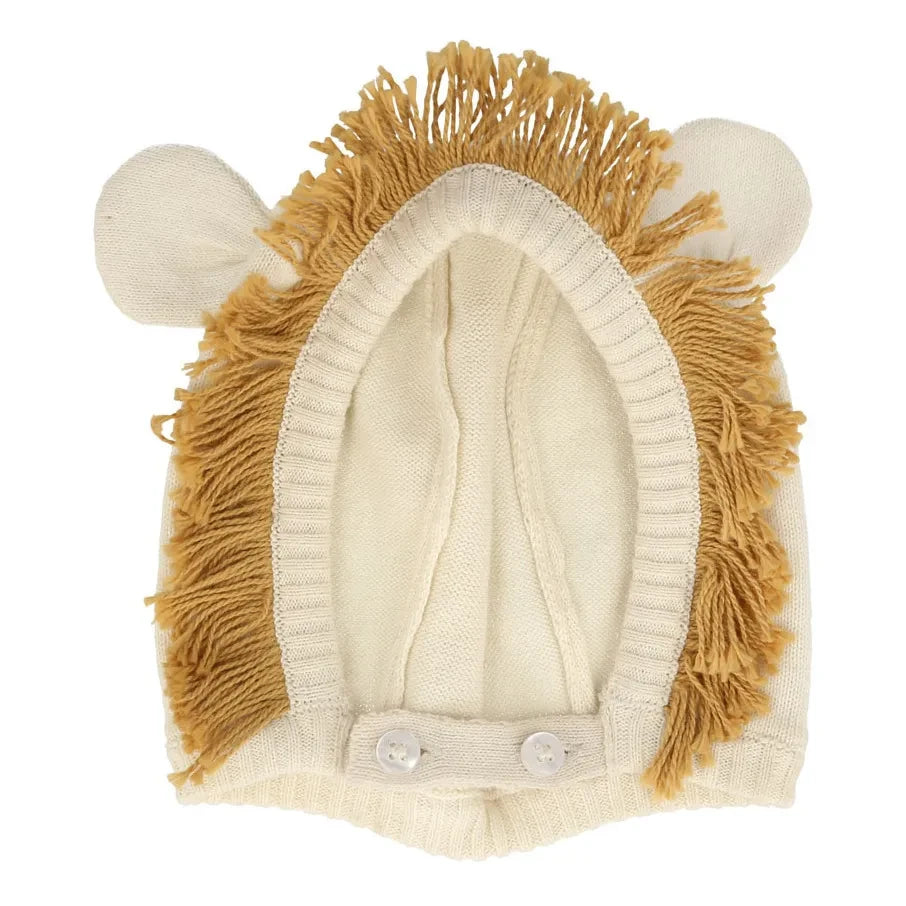 Meri Meri - Gorro de león de algodón orgánico | Natural