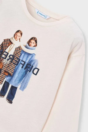 Mayoral blusa de algodón de manga larga para niños