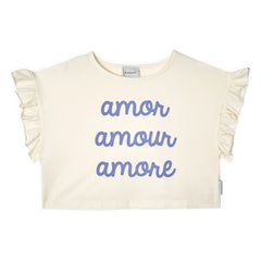 Mipounet - Camiseta de algodón orgánico Amour | Crudo