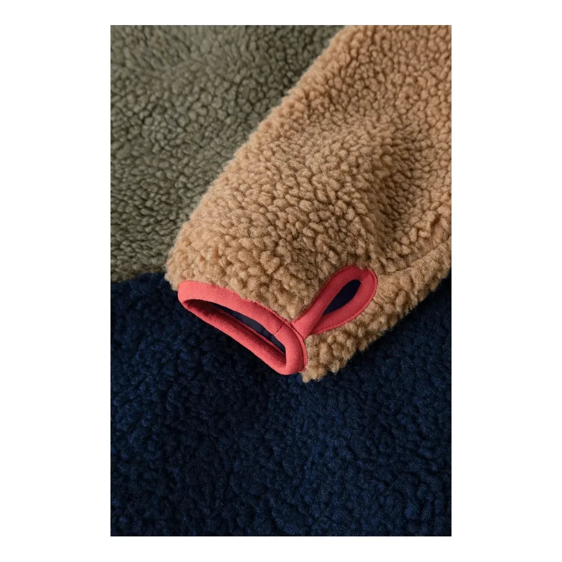 Liewood - Nolan Chaqueta estilo sherpa en bloques de color hecha con fibras recicladas | Kaki