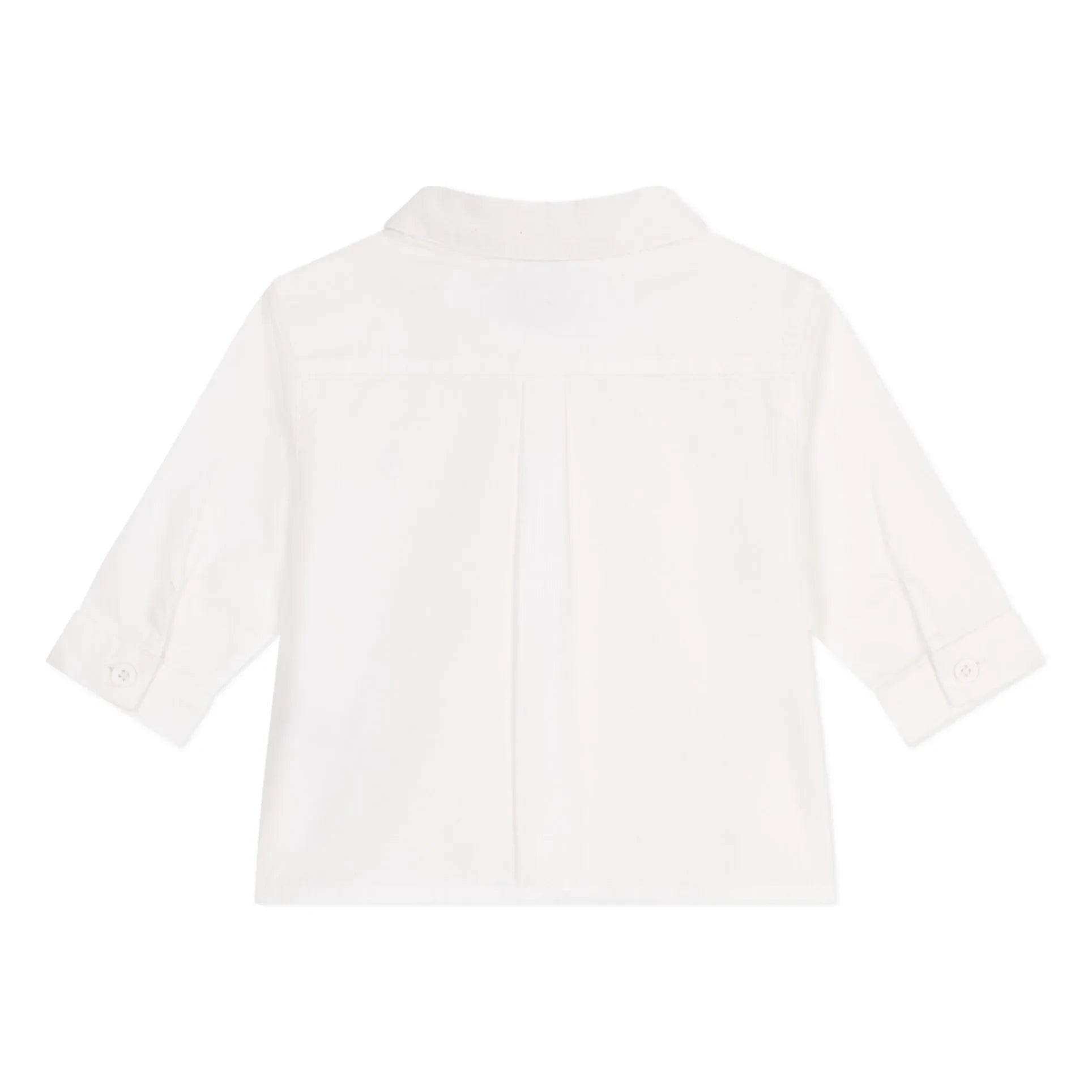 Petit Bateau - Camisa de Algodón Orgánico para Bautizo | Blanco