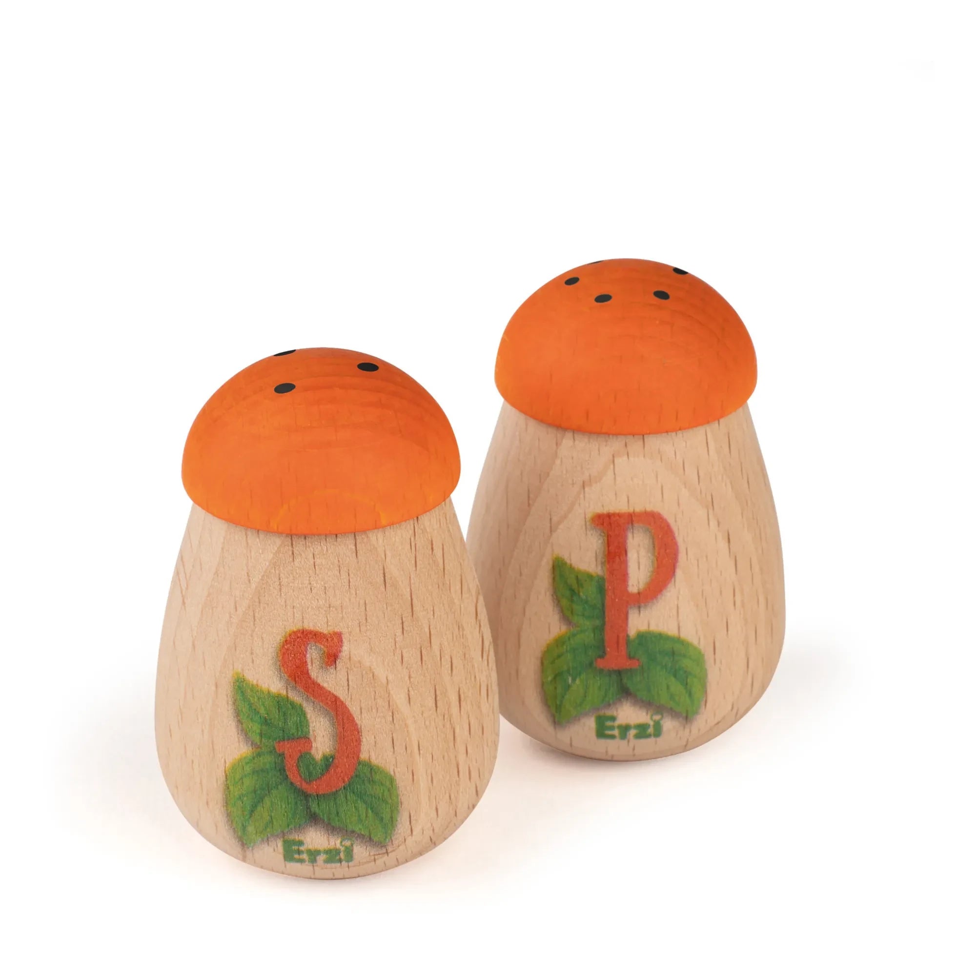 Erzi - Saleros y pimenteros de madera de juguete