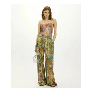 Momoni - Pantalones con estampado Aspen | Azul