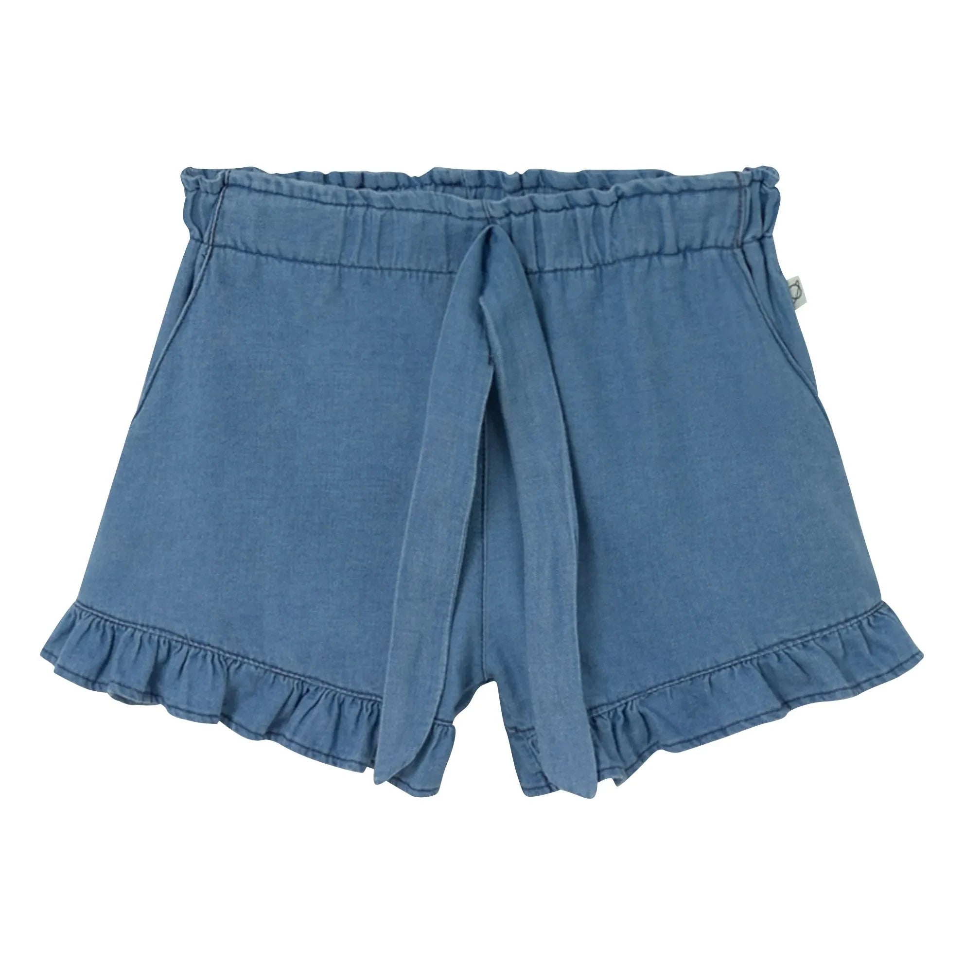 Cozmo - Shorts vaqueros azules con volantes Sienna