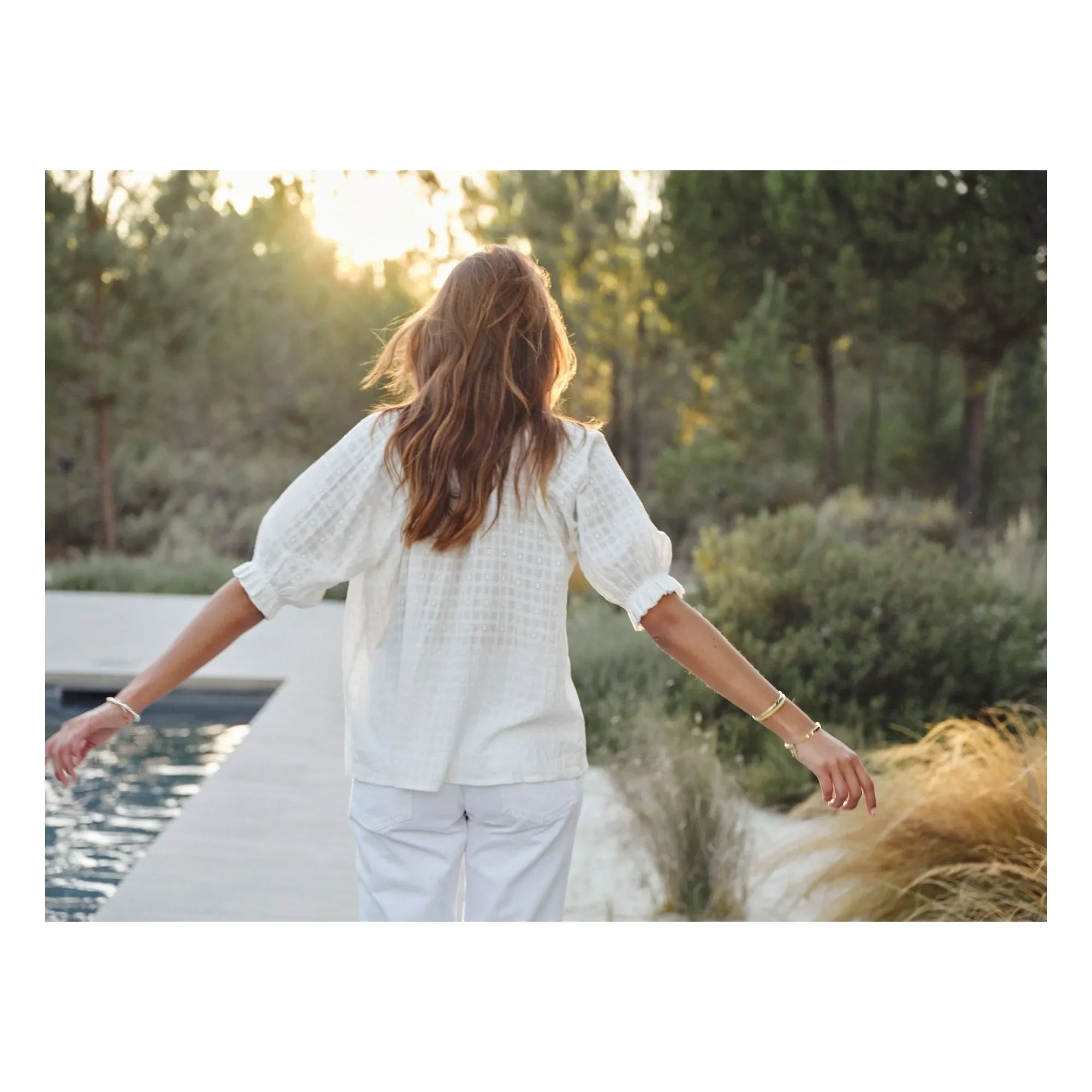 M.A.B.E. - Blusa de algodón Etta | Crudo