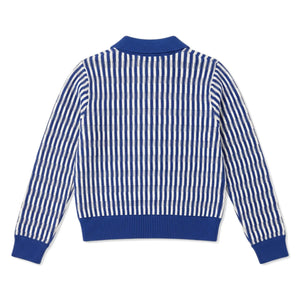 Smallable Kid - Zia Jersey Polo a Rayas | Azul eléctrico