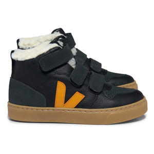 Veja - Zapatillas V-10 Mid Scratch Lined | Negro