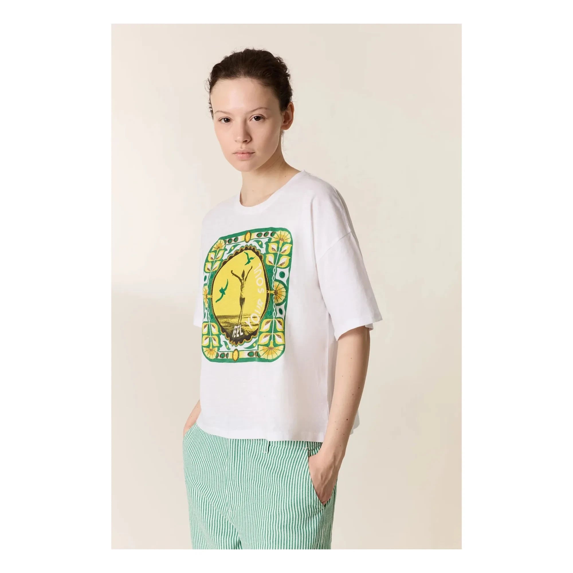 Leon & Harper - Camiseta Siente tu Espíritu Algodón orgánico | Blanco