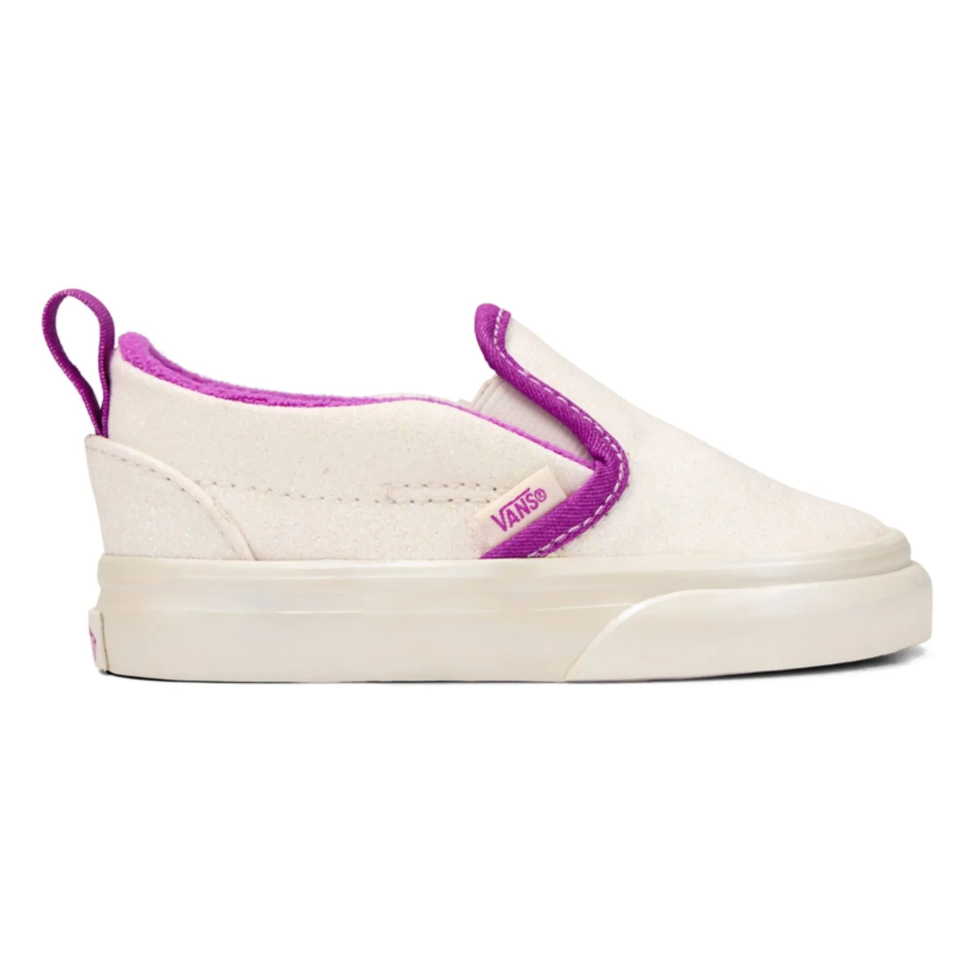 Vans - Zapatillas Slip-On con Purpurina para Bebé | Blanco