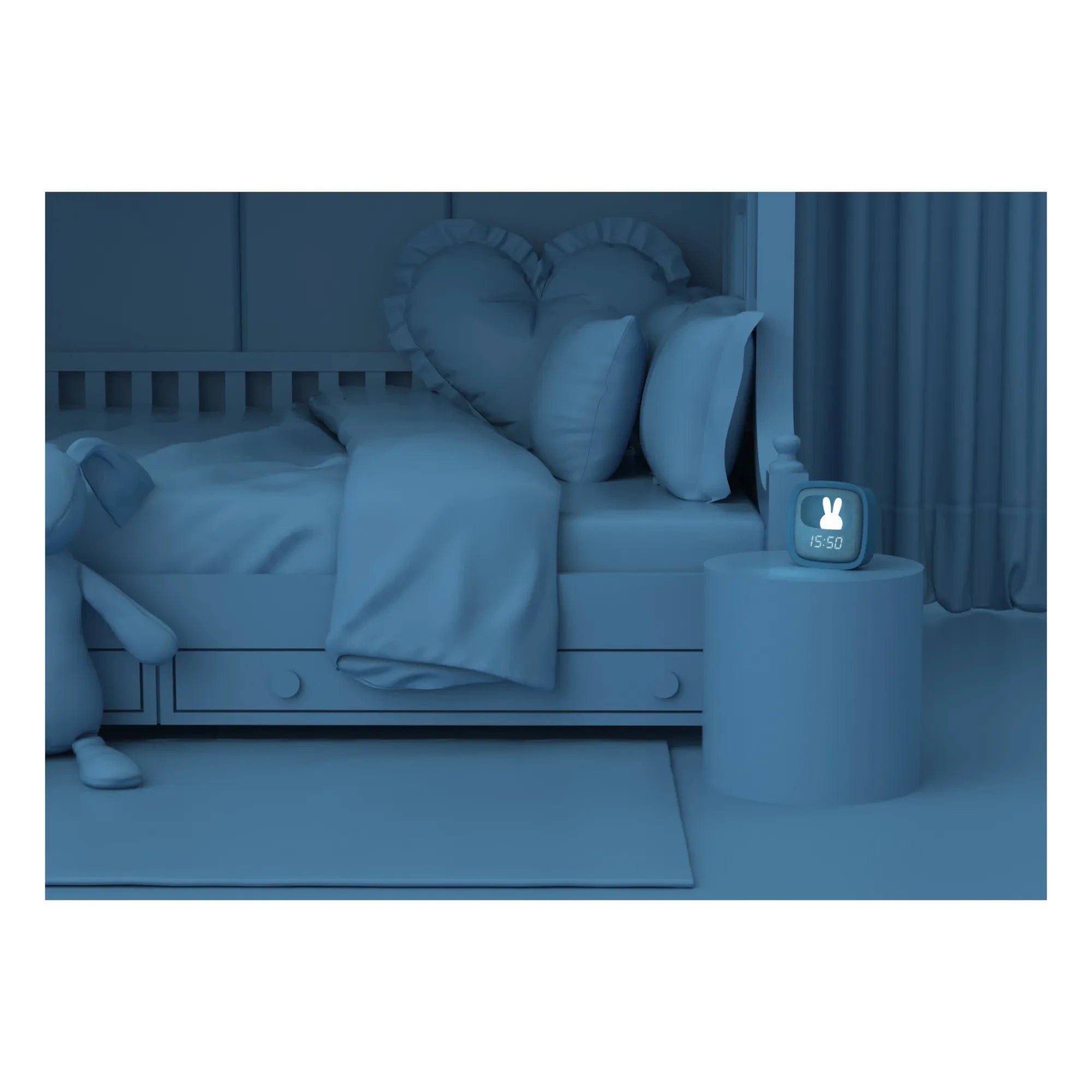 MOB - Reloj Despertador y Luz Nocturna Billy | Azul Marino